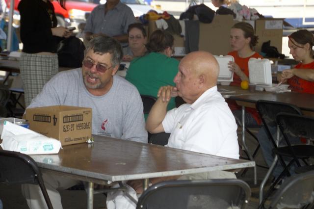 Rev Terry Collins tries to touch this mans heart but he ends up touching Terry's 