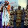 Sister Caroline Nayar Kanaan leading her praise team during the Crusade 