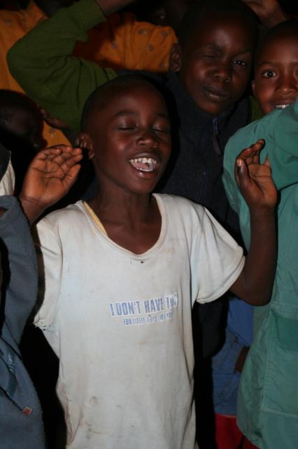 The joy of a child praising God 