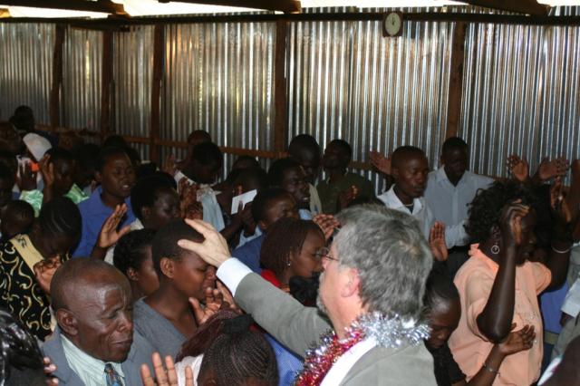 Alter call during worship at Hope of Salvation Church 