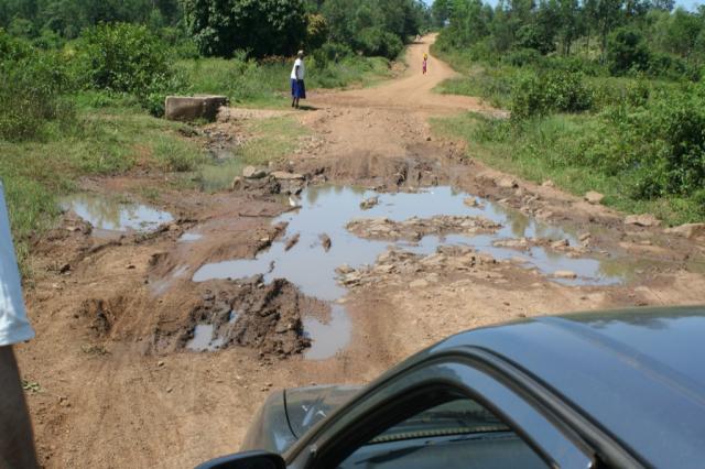 The Road conduction on the way to Homa-Bay 