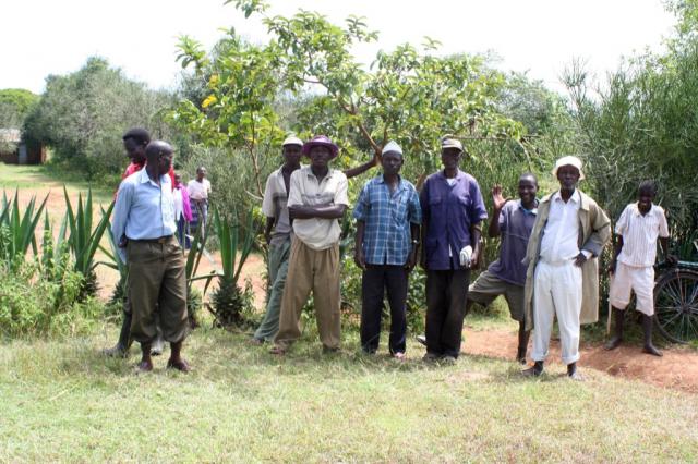 The men of Homa-Bay standing in the background 