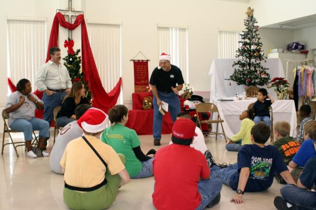 Terry sharing the Love and Hope of Jesus Christ to the kids. 