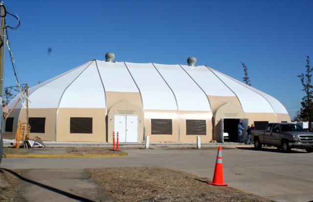  A FEMA built social hall where we conducted our Christmas party in Chalmette, LA. 
