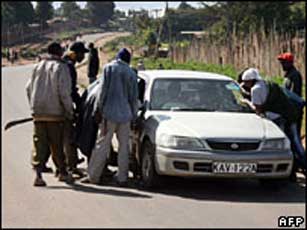Ethnic gangs have set up checkpoints in the Rift Valley.