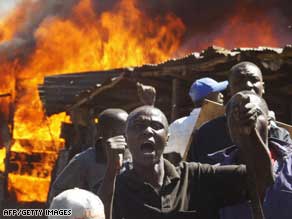 Supporter of Kenya's Opposition Party