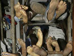 The feet of the dead are shown in a Nairobi morgue.
