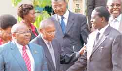 ODM leader, Mr Raila Odinga, meets PNU team.